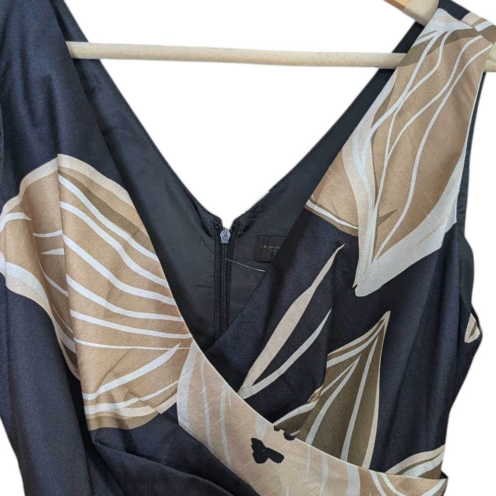 NEW...Donna Karan New York Faux Wrap Tie Waist Cocktail Dress.. Size 12 - Picture 9 of 9